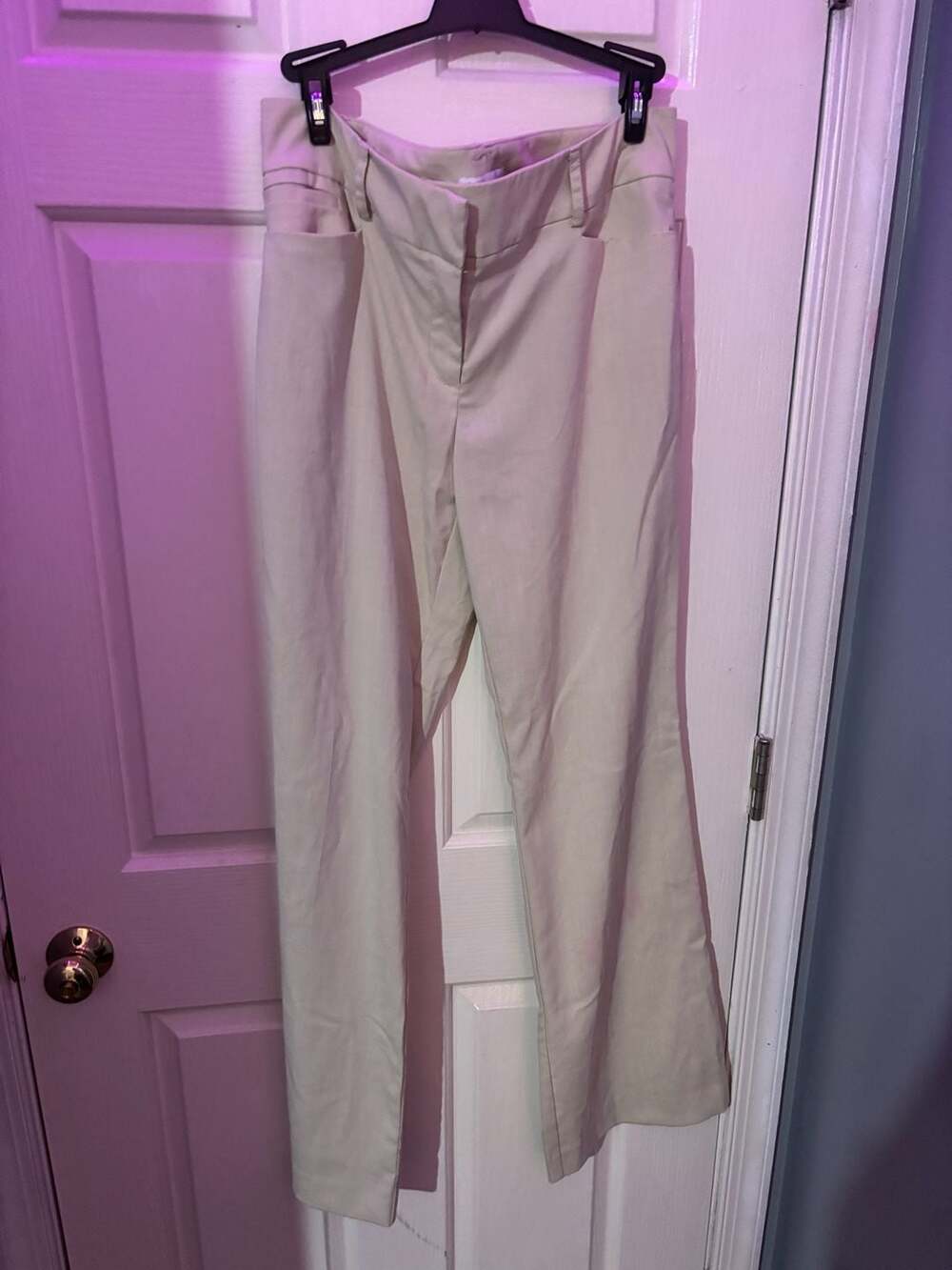 New York & Company Stretch Pants Size 8 Average Beige